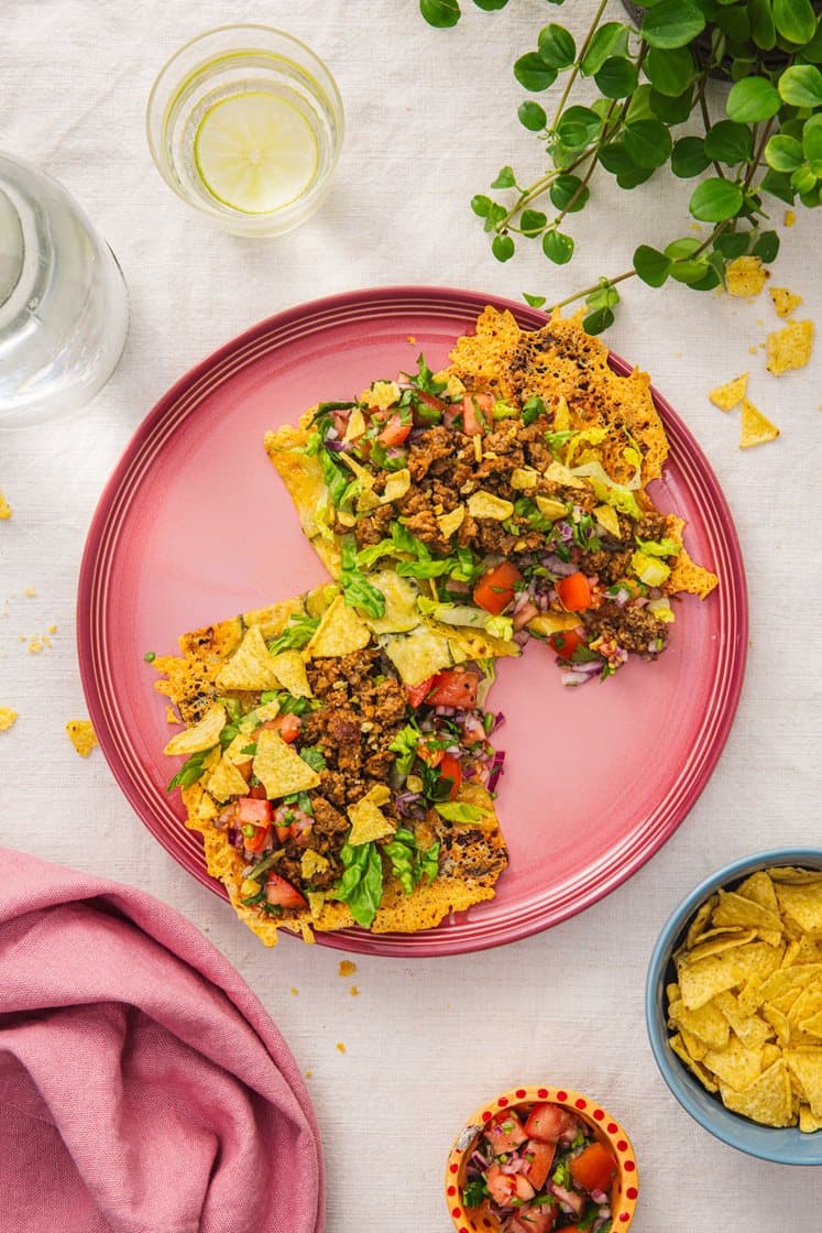 Squashtacos med chilistekt kjøttdeig og pico de gallo 